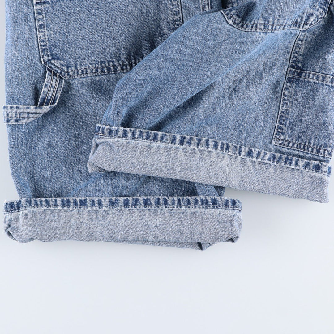 Lee DUNGAREES denim painter shorts, half pants, men's size w36 unclear blue type Vintage Second Hand