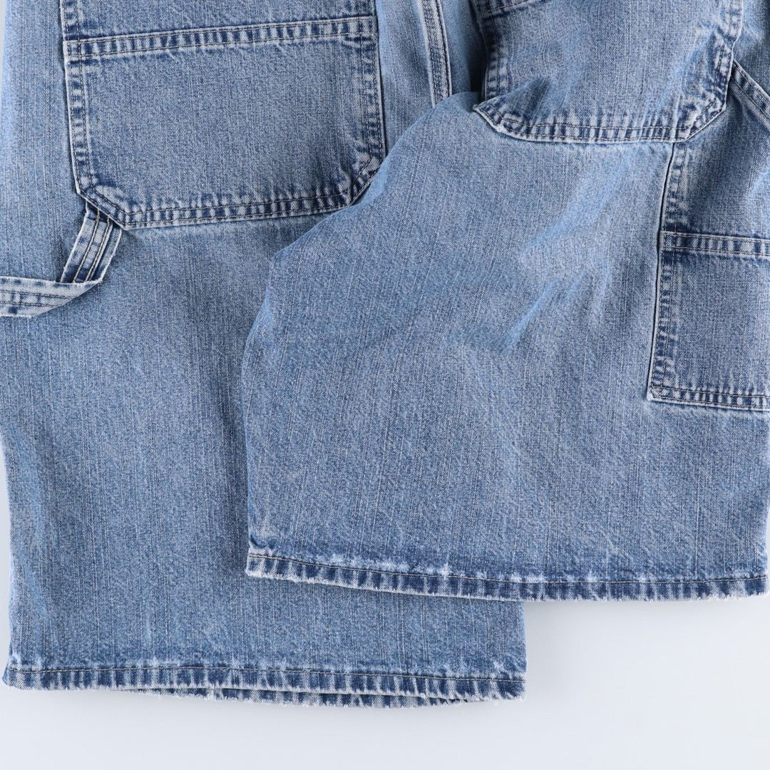 Lee DUNGAREES denim painter shorts, half pants, men's size w36 unclear blue type Vintage Second Hand