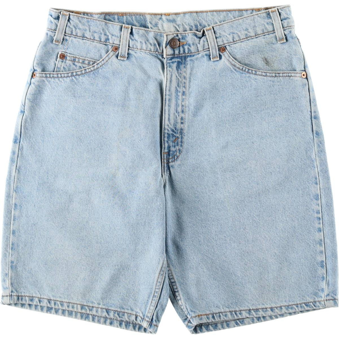 90'S Levi's 550 Relaxed Fit Orange Tab Denim Shorts, Men's Size W33 (approx.), Vintage cotton blue type Vintage Second Hand