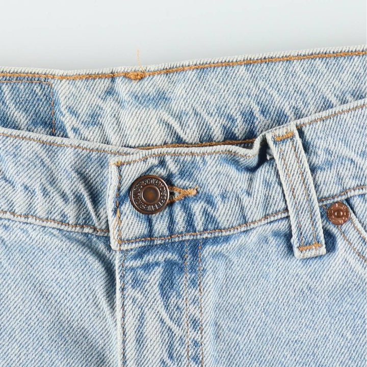 90'S Levi's 550 Relaxed Fit Orange Tab Denim Shorts, Men's Size W33 (approx.), Vintage cotton blue type Vintage Second Hand
