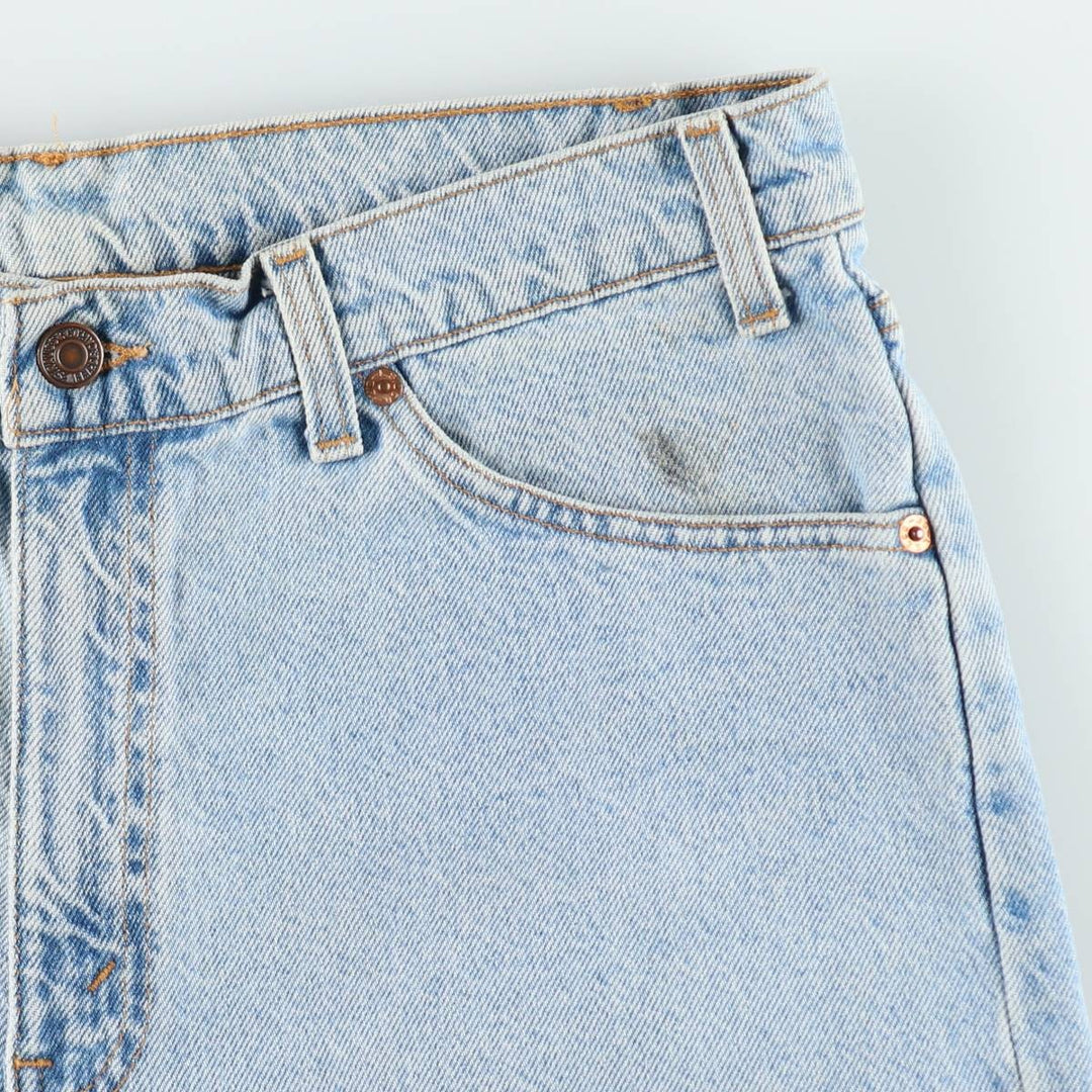 90'S Levi's 550 Relaxed Fit Orange Tab Denim Shorts, Men's Size W33 (approx.), Vintage cotton blue type Vintage Second Hand