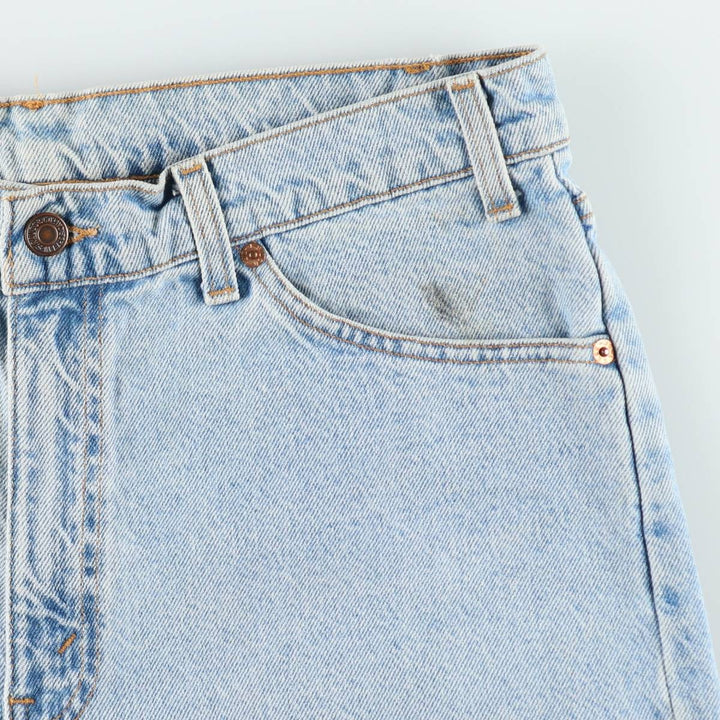 90'S Levi's 550 Relaxed Fit Orange Tab Denim Shorts, Men's Size W33 (approx.), Vintage cotton blue type Vintage Second Hand