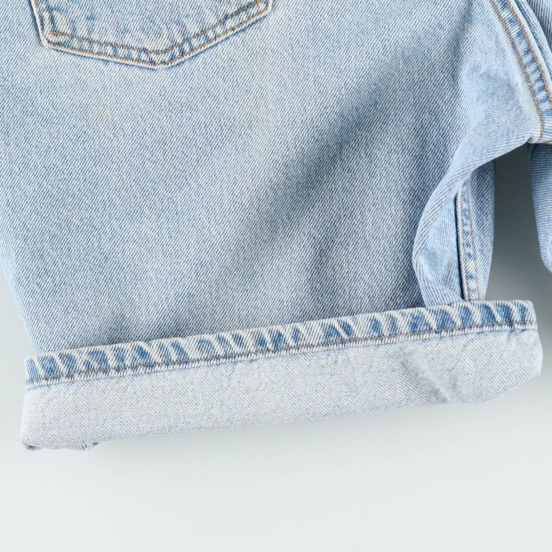 90'S Levi's 550 Relaxed Fit Orange Tab Denim Shorts, Men's Size W33 (approx.), Vintage cotton blue type Vintage Second Hand