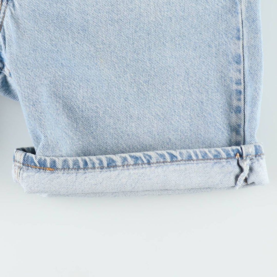90'S Levi's 550 Relaxed Fit Orange Tab Denim Shorts, Men's Size W33 (approx.), Vintage cotton blue type Vintage Second Hand