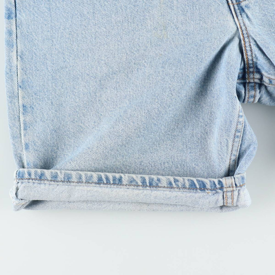 90'S Levi's 550 Relaxed Fit Orange Tab Denim Shorts, Men's Size W33 (approx.), Vintage cotton blue type Vintage Second Hand