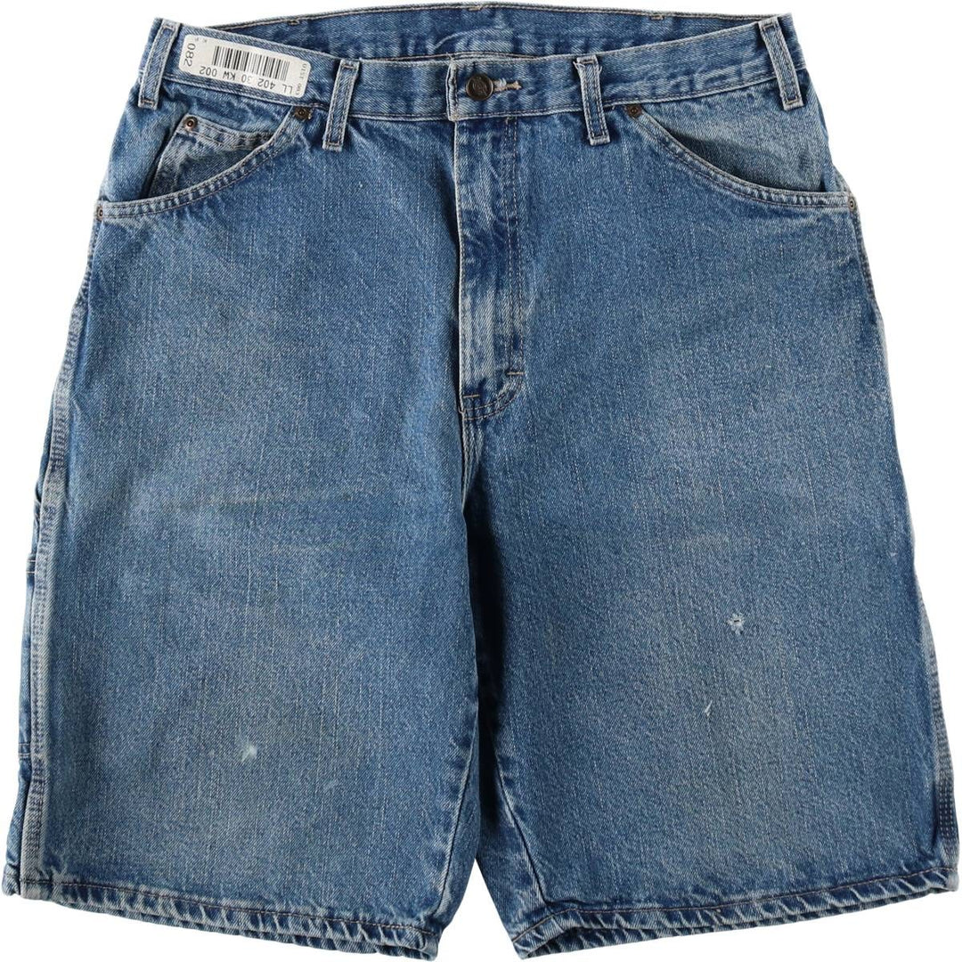 Dickies denim painter shorts, half pants, men's size w33 cotton blue type Vintage Second Hand
