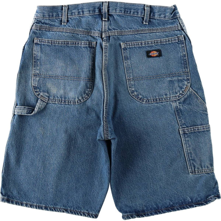 Dickies denim painter shorts, half pants, men's size w33 cotton blue type Vintage Second Hand