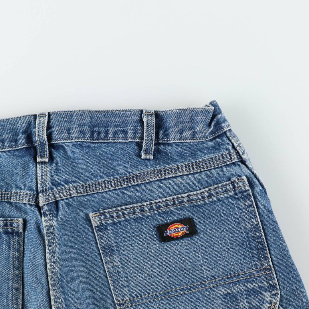 Dickies denim painter shorts, half pants, men's size w33 cotton blue type Vintage Second Hand