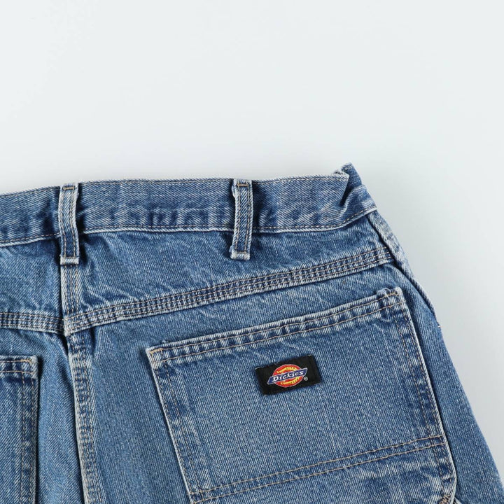 Dickies denim painter shorts, half pants, men's size w33 cotton blue type Vintage Second Hand