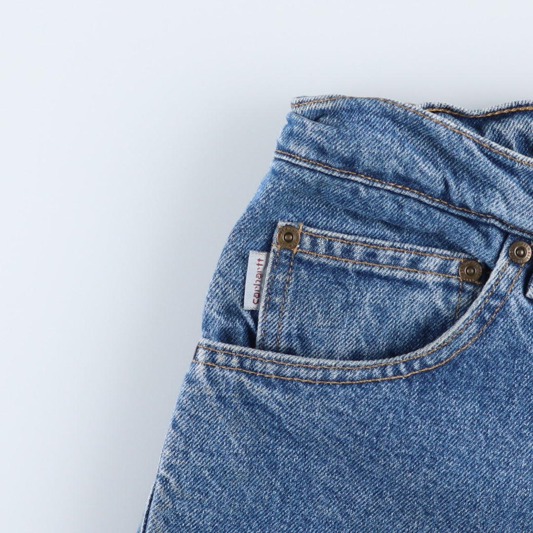 Carhartt denim shorts, men's size W30 (approx.) unclear blue type Vintage Second Hand