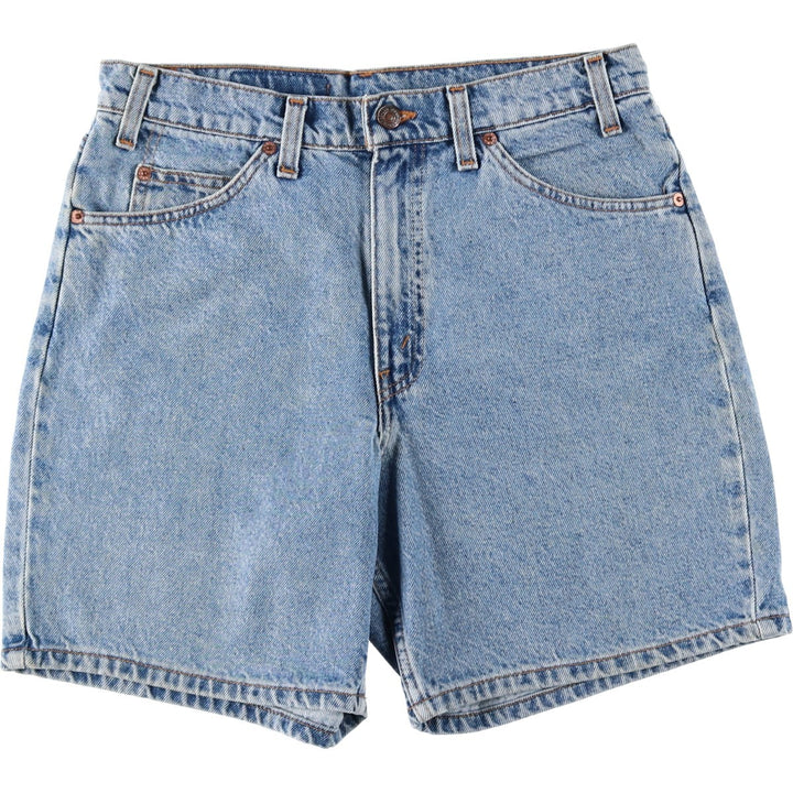 1990'S Levi's 37550-1714 Orange Tab Denim Shorts, Men's Size W32 (approx.), Vintage cotton blue type Vintage Second Hand