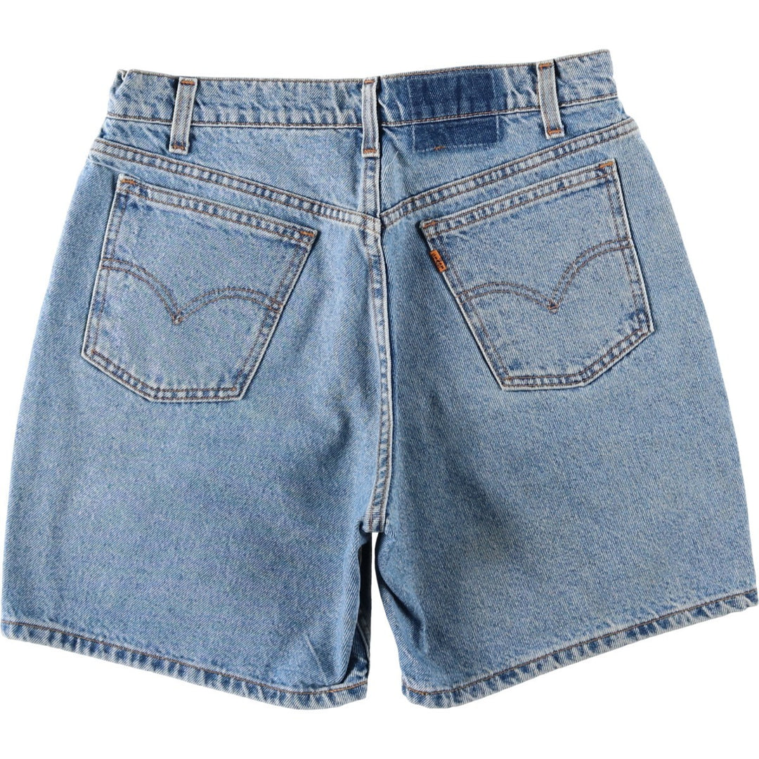 1990'S Levi's 37550-1714 Orange Tab Denim Shorts, Men's Size W32 (approx.), Vintage cotton blue type Vintage Second Hand