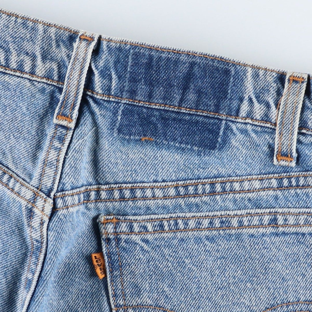 1990'S Levi's 37550-1714 Orange Tab Denim Shorts, Men's Size W32 (approx.), Vintage cotton blue type Vintage Second Hand