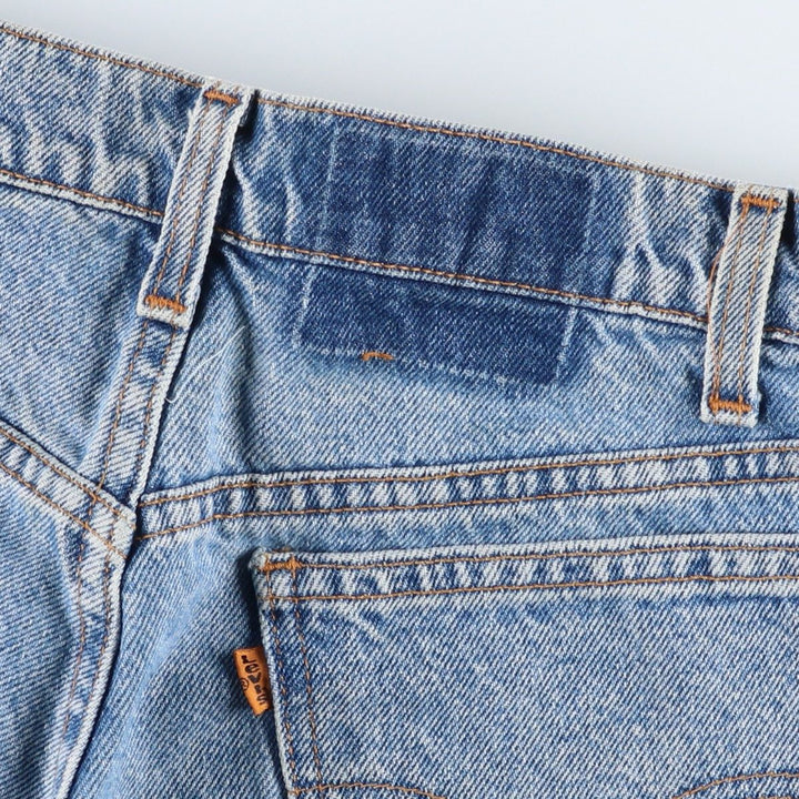 1990'S Levi's 37550-1714 Orange Tab Denim Shorts, Men's Size W32 (approx.), Vintage cotton blue type Vintage Second Hand
