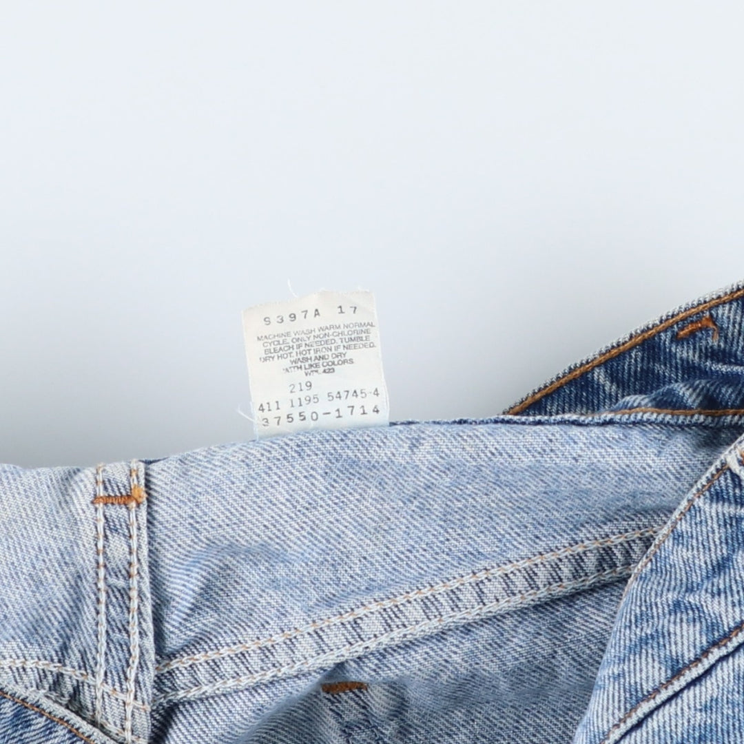 1990'S Levi's 37550-1714 Orange Tab Denim Shorts, Men's Size W32 (approx.), Vintage cotton blue type Vintage Second Hand