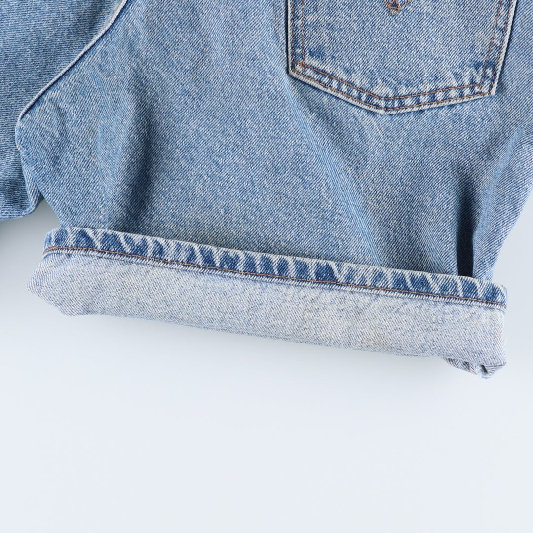 1990'S Levi's 37550-1714 Orange Tab Denim Shorts, Men's Size W32 (approx.), Vintage cotton blue type Vintage Second Hand