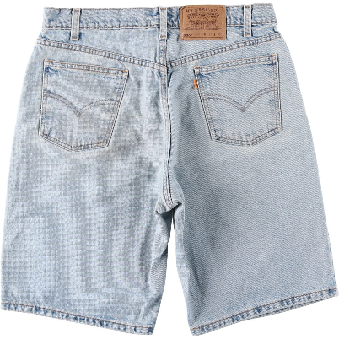 90'S Levi's 36550-0214 Orange Tab Denim Shorts, Men's W34 (approx.), Vintage cotton blue type Vintage Second Hand