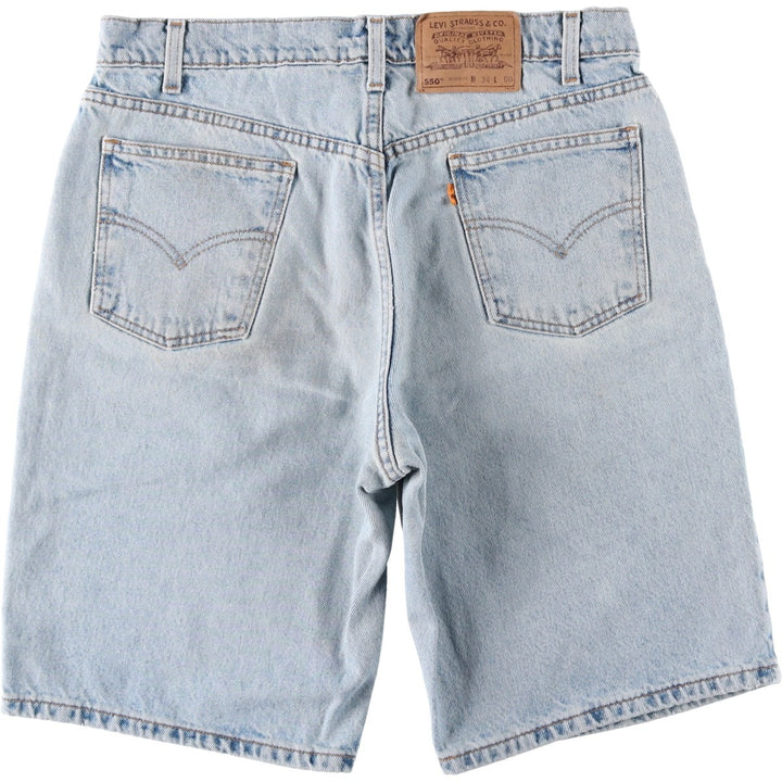 90'S Levi's 36550-0214 Orange Tab Denim Shorts, Men's W34 (approx.), Vintage cotton blue type Vintage Second Hand