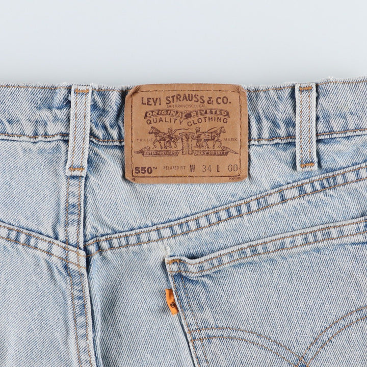 90'S Levi's 36550-0214 Orange Tab Denim Shorts, Men's W34 (approx.), Vintage cotton blue type Vintage Second Hand