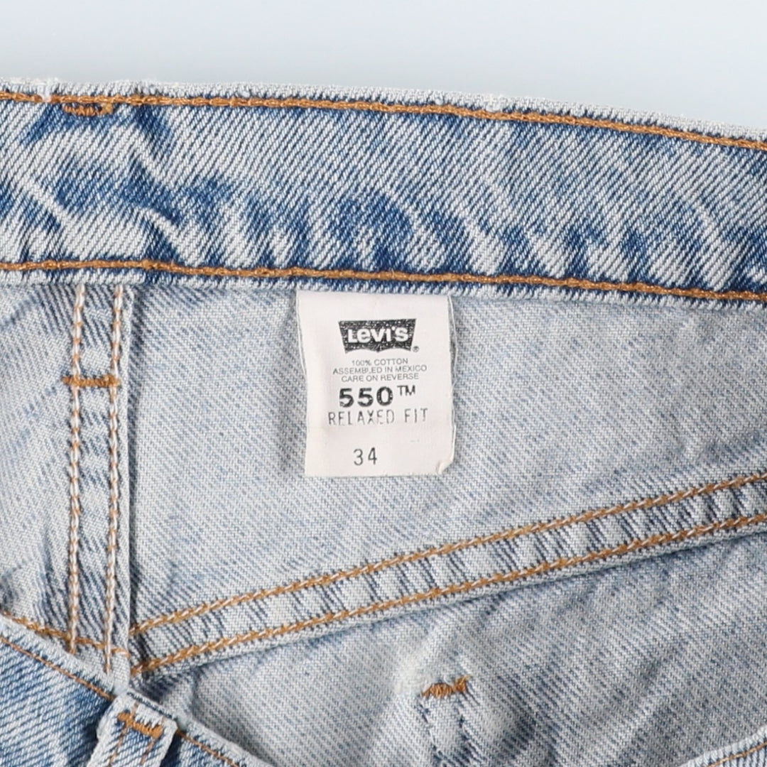 90'S Levi's 36550-0214 Orange Tab Denim Shorts, Men's W34 (approx.), Vintage cotton blue type Vintage Second Hand