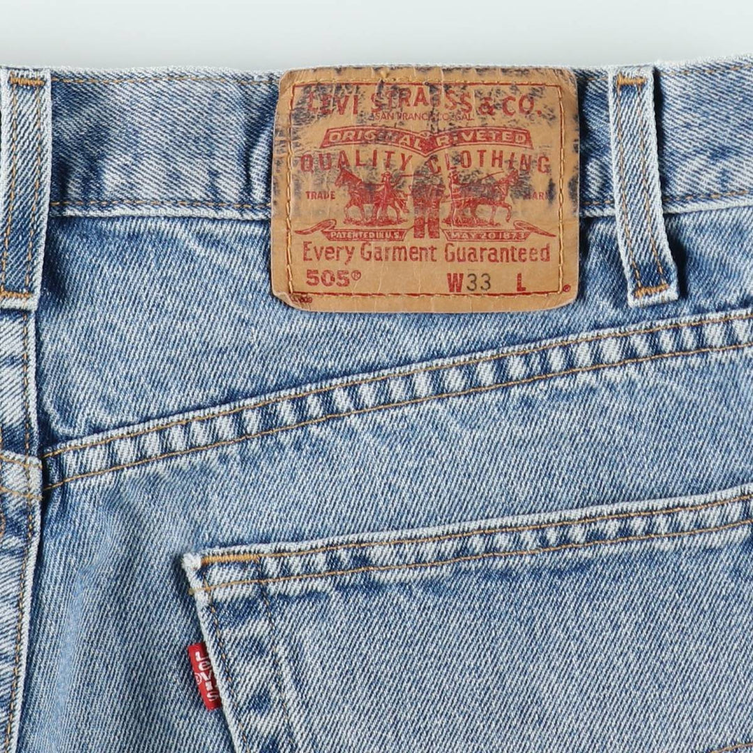 2000'S Levi's 505 Regular Fit Denim Shorts (Men's size W33 equivalent) cotton blue type Vintage Second Hand