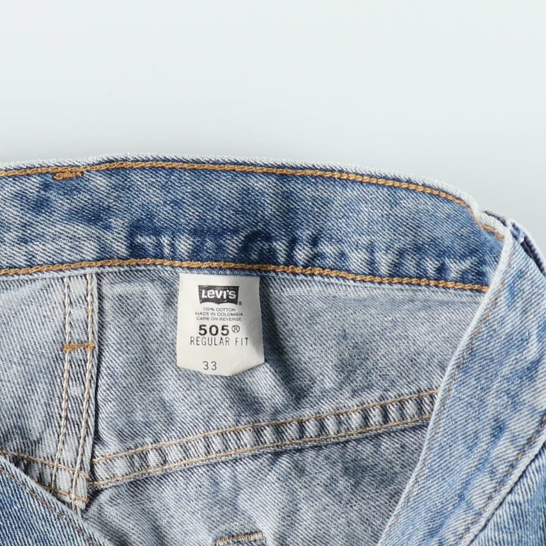 2000'S Levi's 505 Regular Fit Denim Shorts (Men's size W33 equivalent) cotton blue type Vintage Second Hand