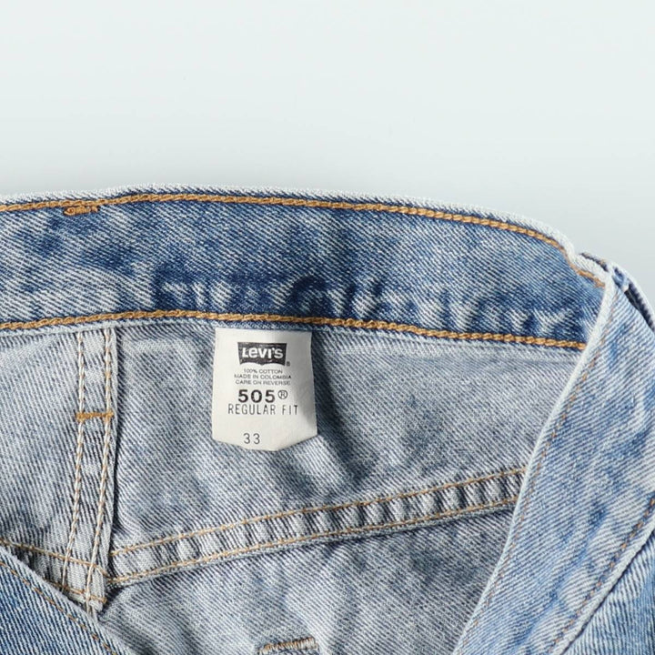 2000'S Levi's 505 Regular Fit Denim Shorts (Men's size W33 equivalent) cotton blue type Vintage Second Hand