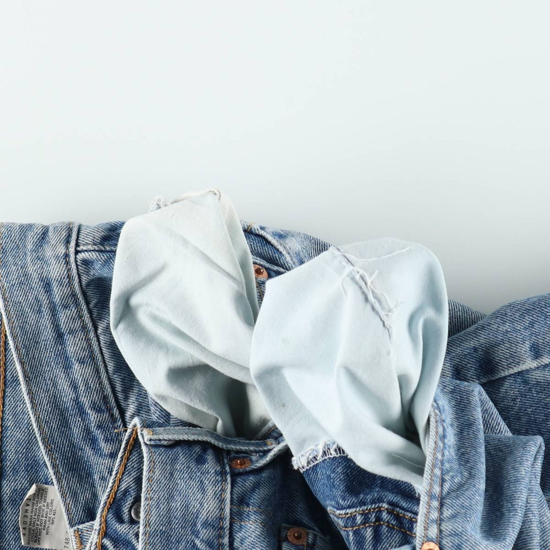 2000'S Levi's 505 Regular Fit Denim Shorts (Men's size W33 equivalent) cotton blue type Vintage Second Hand