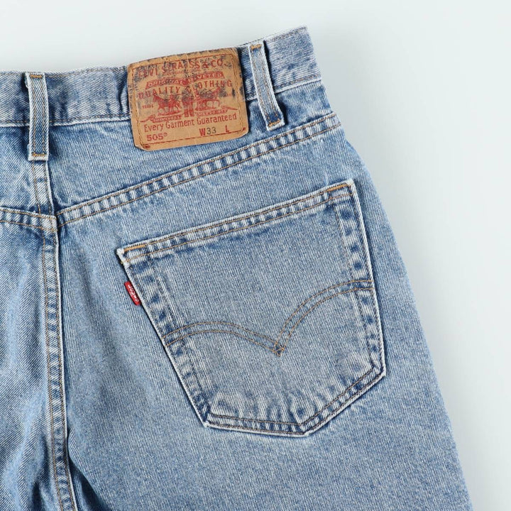 2000'S Levi's 505 Regular Fit Denim Shorts (Men's size W33 equivalent) cotton blue type Vintage Second Hand