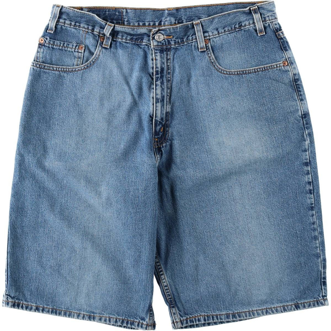 2000'S Levi's 569 Large Straight Fit Denim Shorts (Men's W34 equivalent) cotton blue type Vintage Second Hand