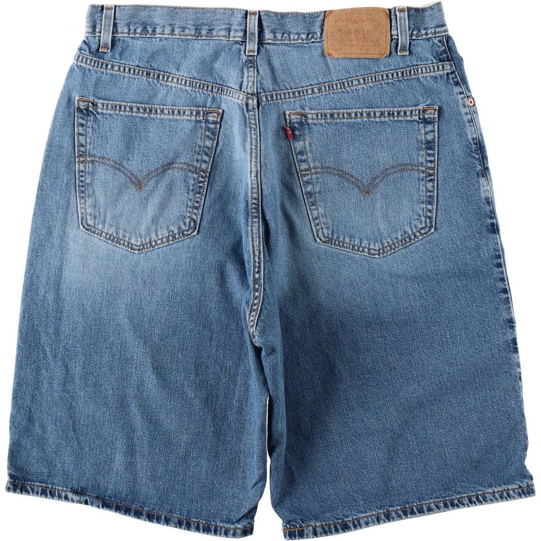 2000'S Levi's 569 Large Straight Fit Denim Shorts (Men's W34 equivalent) cotton blue type Vintage Second Hand