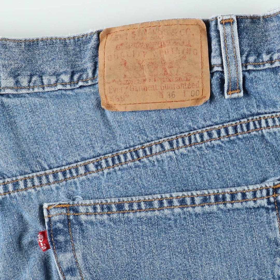 2000'S Levi's 569 Large Straight Fit Denim Shorts (Men's W34 equivalent) cotton blue type Vintage Second Hand