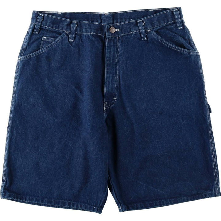 Dickies denim painter shorts, men's size W35 (approx.), vintage. cotton blue type Vintage Second Hand