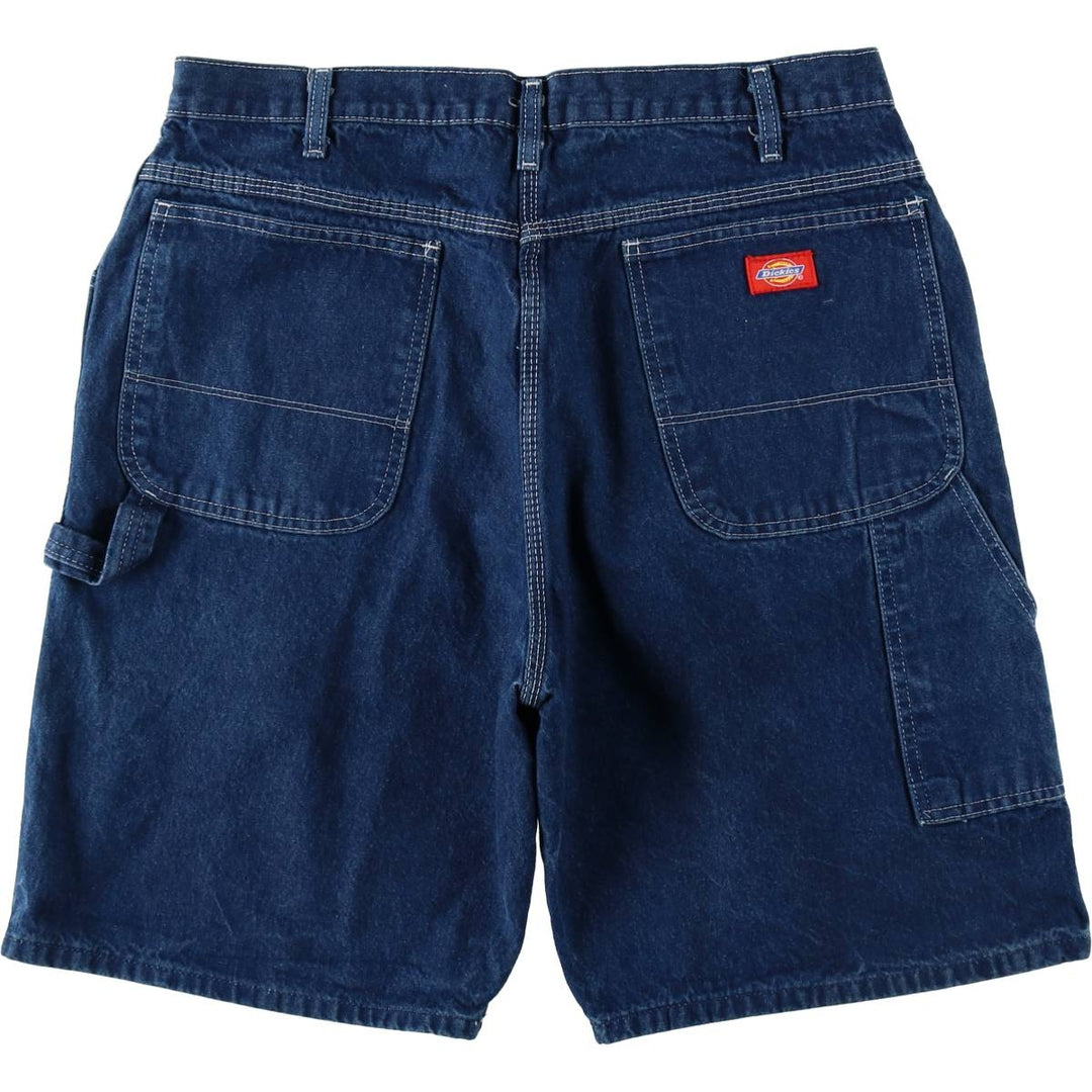 Dickies denim painter shorts, men's size W35 (approx.), vintage. cotton blue type Vintage Second Hand