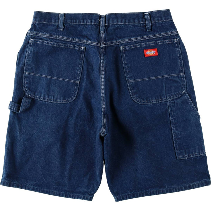 Dickies denim painter shorts, men's size W35 (approx.), vintage. cotton blue type Vintage Second Hand