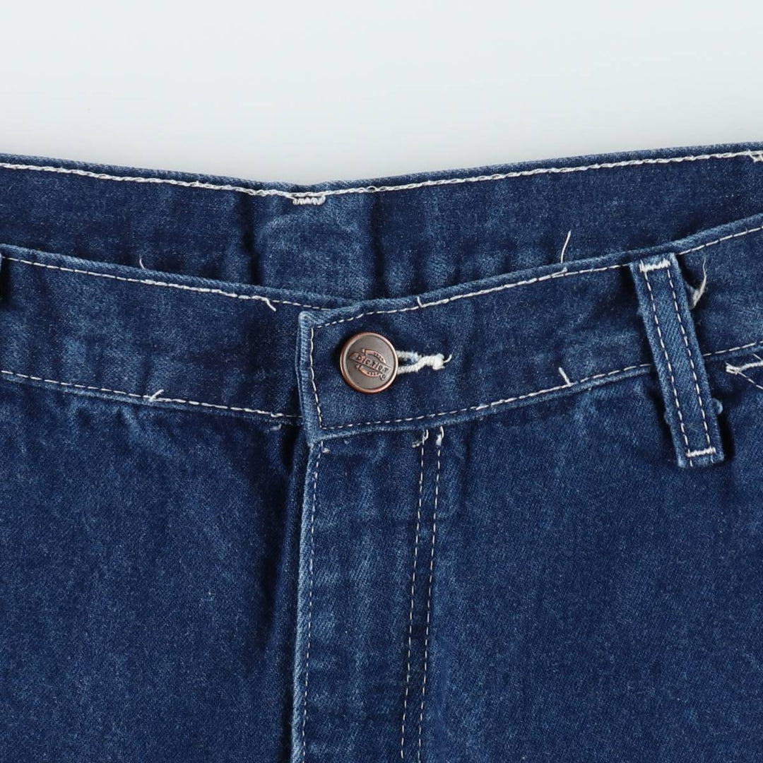 Dickies denim painter shorts, men's size W35 (approx.), vintage. cotton blue type Vintage Second Hand
