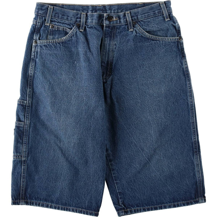 Dickies denim painter shorts, half pants, men's size w34 cotton blue type Vintage Second Hand
