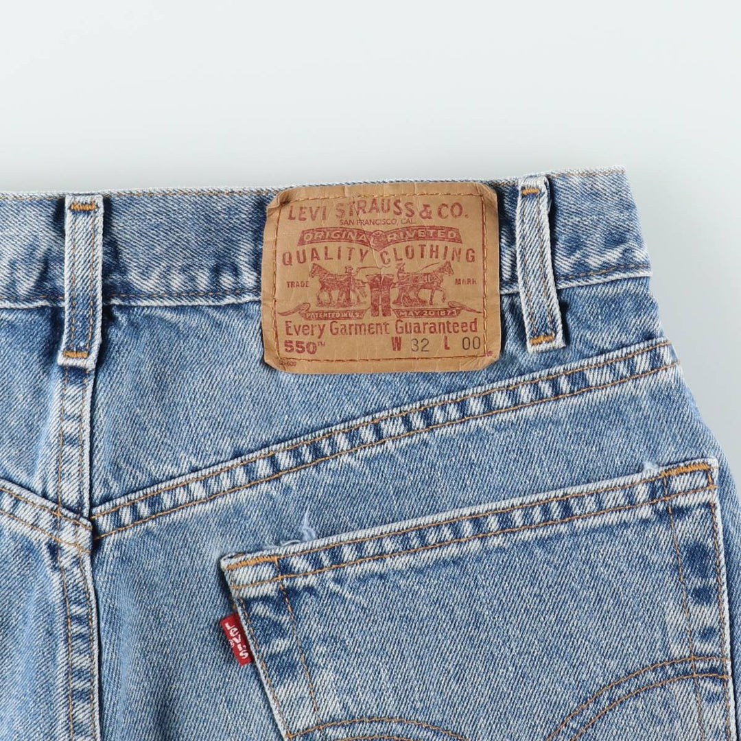 2000'S Levi's 550 Relaxed Fit Denim Shorts, Men's Size W32 cotton blue type Vintage Second Hand