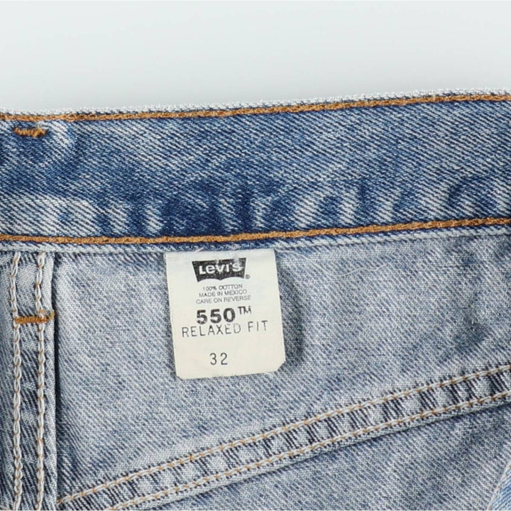 2000'S Levi's 550 Relaxed Fit Denim Shorts, Men's Size W32 cotton blue type Vintage Second Hand