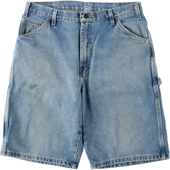 Dickies Relaxed Fit Denim Painter Shorts, Men's W34 cotton blue type Vintage Second Hand