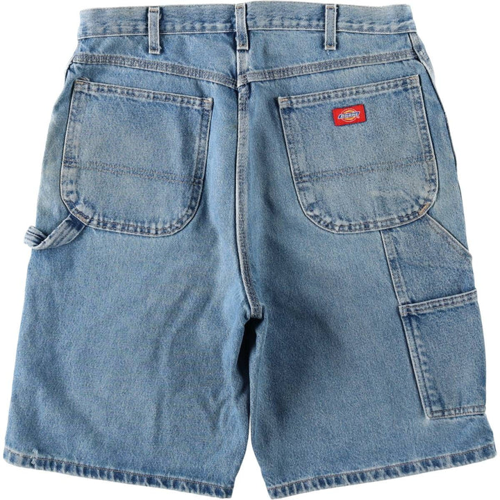 Dickies Relaxed Fit Denim Painter Shorts, Men's W34 cotton blue type Vintage Second Hand
