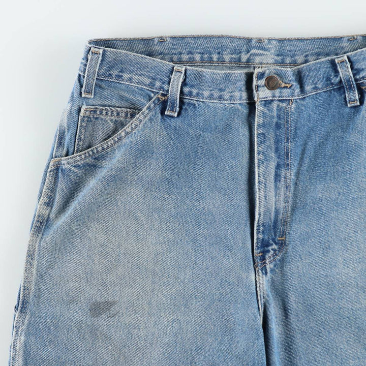Dickies Relaxed Fit Denim Painter Shorts, Men's W34 cotton blue type Vintage Second Hand