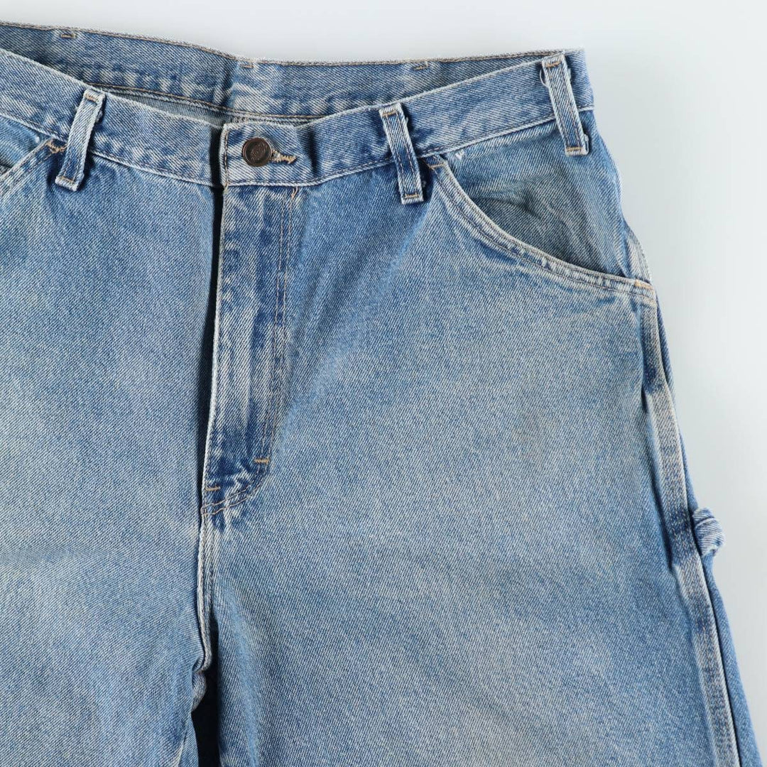 Dickies Relaxed Fit Denim Painter Shorts, Men's W34 cotton blue type Vintage Second Hand