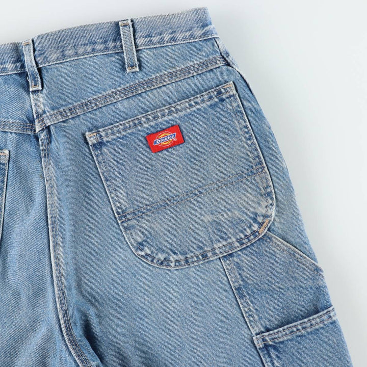 Dickies Relaxed Fit Denim Painter Shorts, Men's W34 cotton blue type Vintage Second Hand