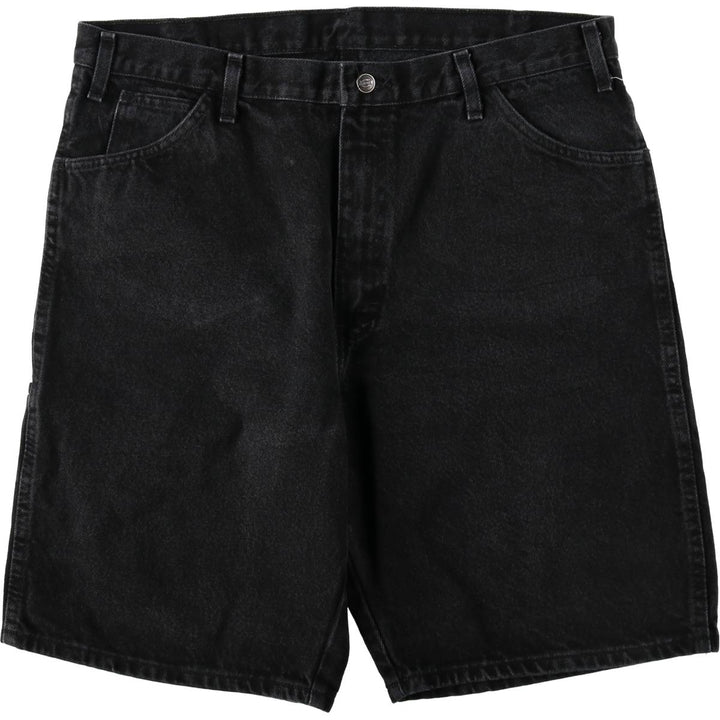 Dickies black denim shorts, men's size W38 (approx.) unclear black type Vintage Second Hand