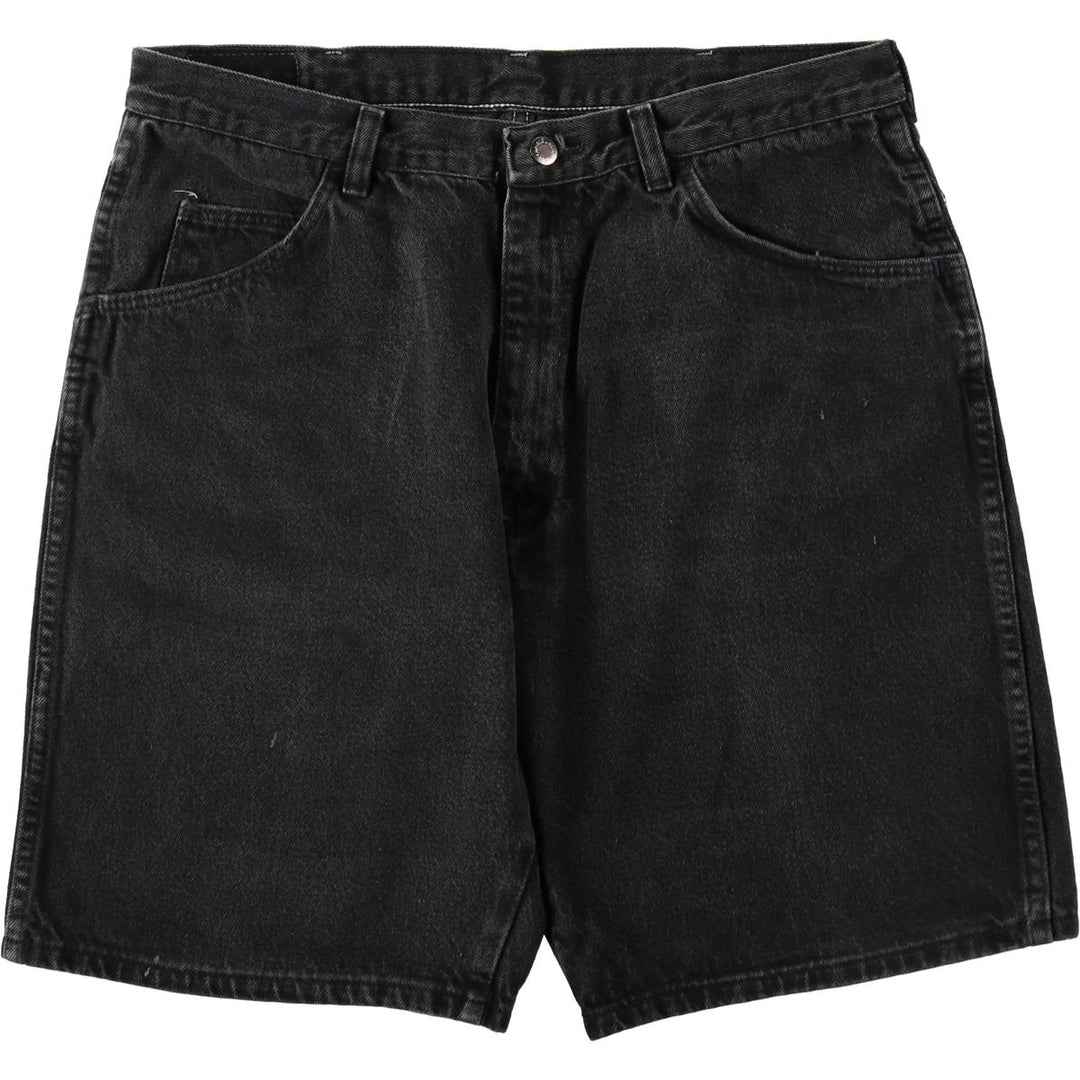 Wrangler Black Denim Shorts, Shorts, Men's, W34 cotton black type Vintage Second Hand