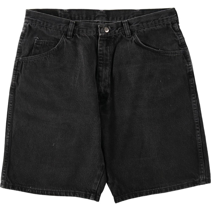 Wrangler Black Denim Shorts, Shorts, Men's, W34 cotton black type Vintage Second Hand