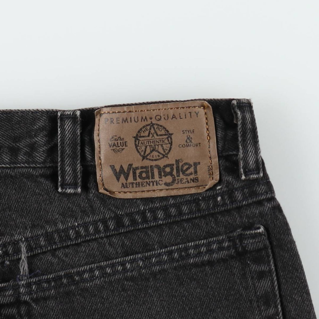 Wrangler Black Denim Shorts, Shorts, Men's, W34 cotton black type Vintage Second Hand