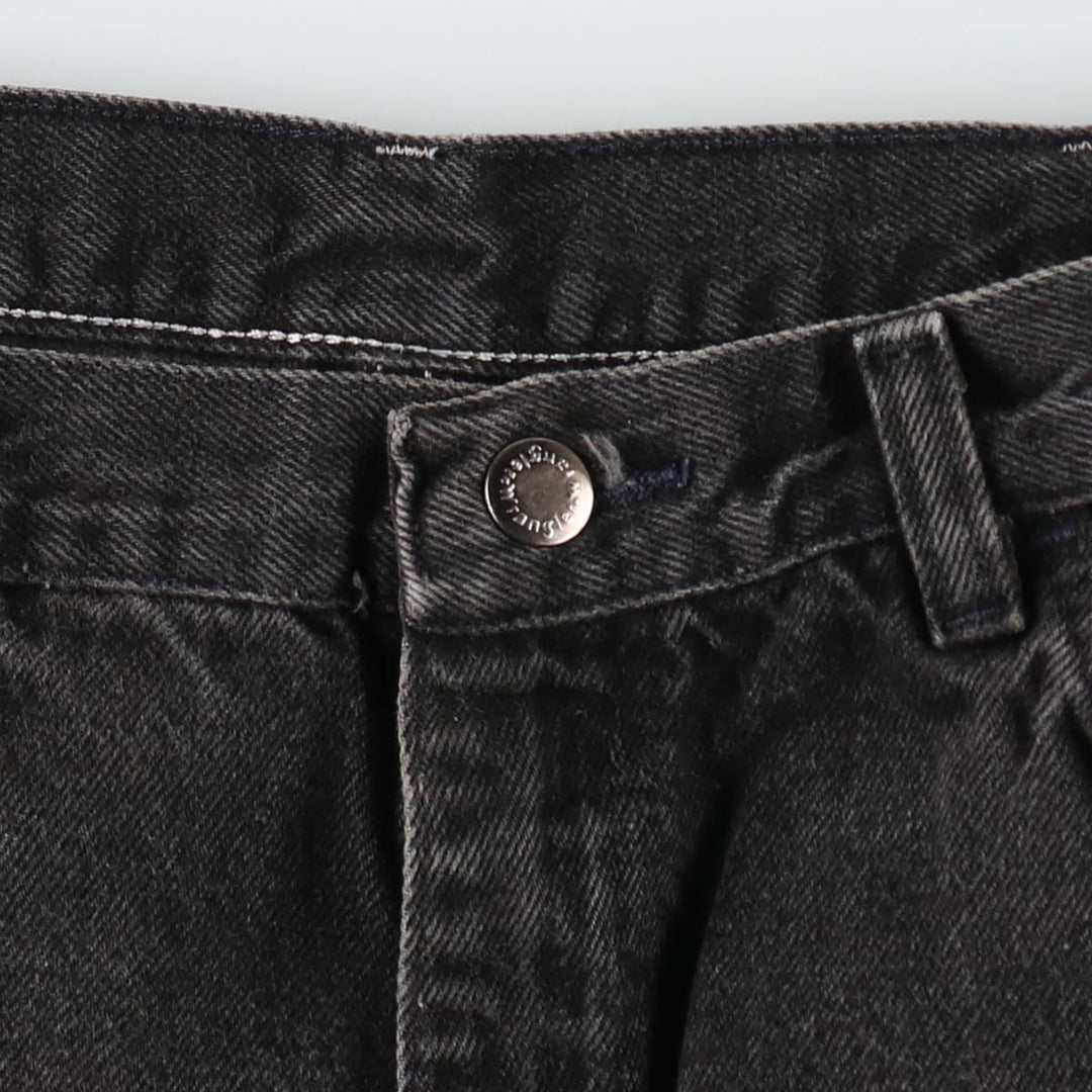 Wrangler Black Denim Shorts, Shorts, Men's, W34 cotton black type Vintage Second Hand