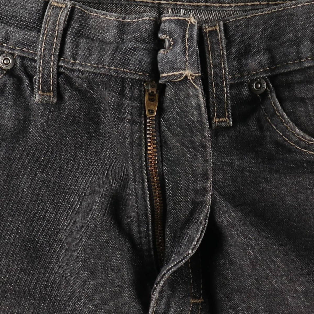 Dickies Loose Fit Black Denim Shorts, Men's W33 (approx.) unclear black type Vintage Second Hand